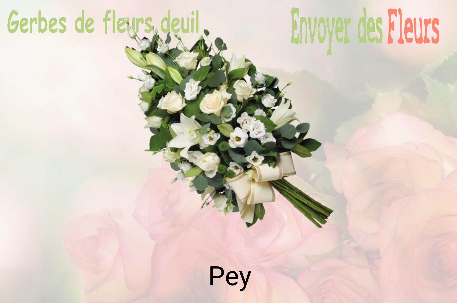 Gerbe de fleurs de deuil livrée à Pey